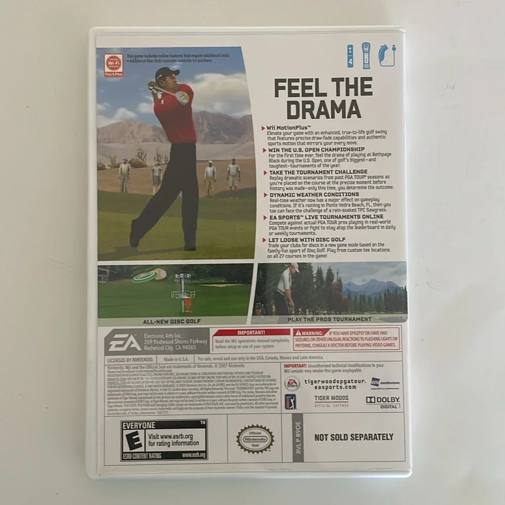 Nintendo Wii 2009 Tiger Woods PGA Tour 10 Video Game